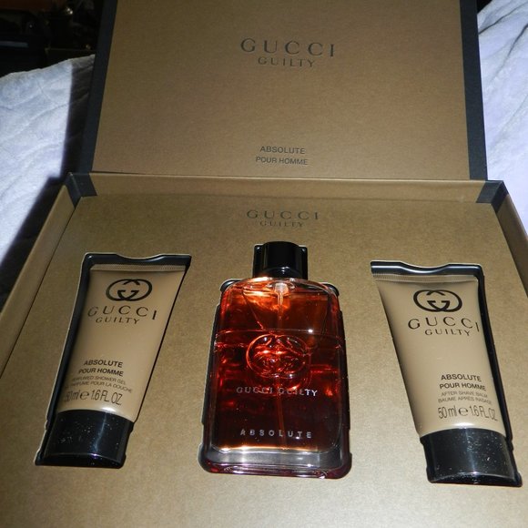 Gucci Guilty Absolute Pour Homme Eau De Gift Set Discontinued🆕Fast💨⚡🚚 - Picture 2 of 15